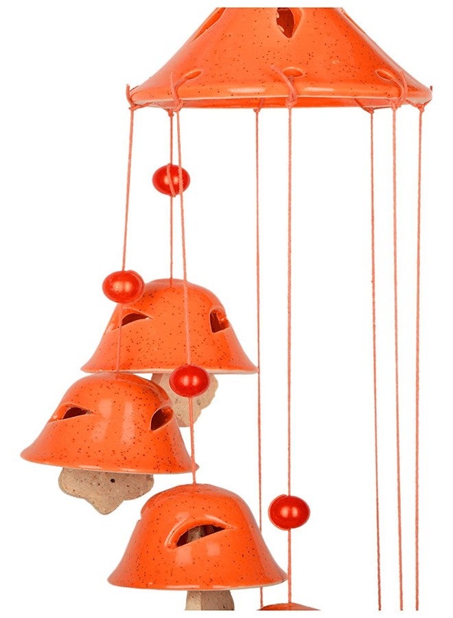 Lasaki أجراس رياح خزفية ذات صوت عذب من لاساكي (برتقالي) - Image 3